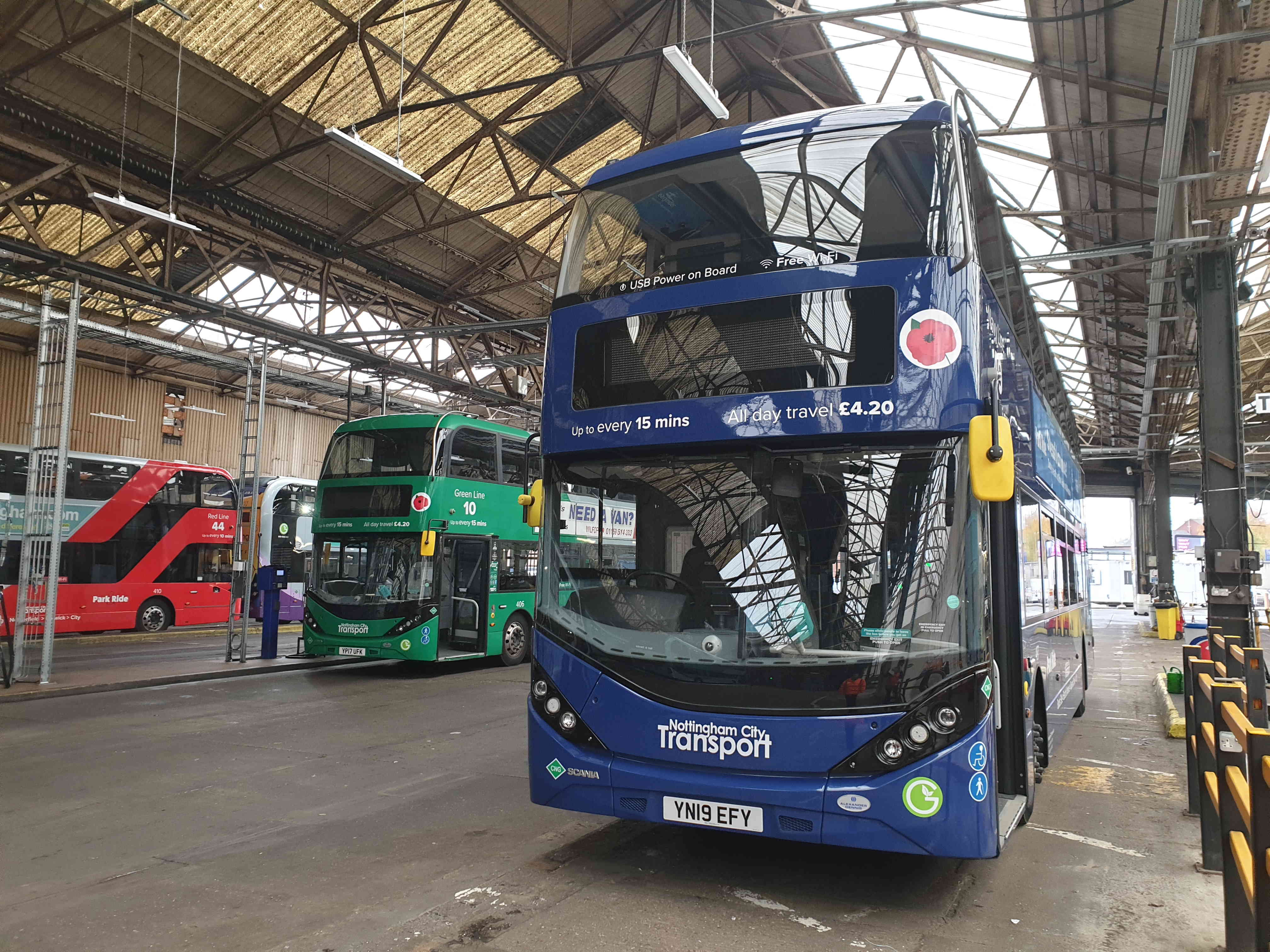 Buses at NCT's Parliament Street depot