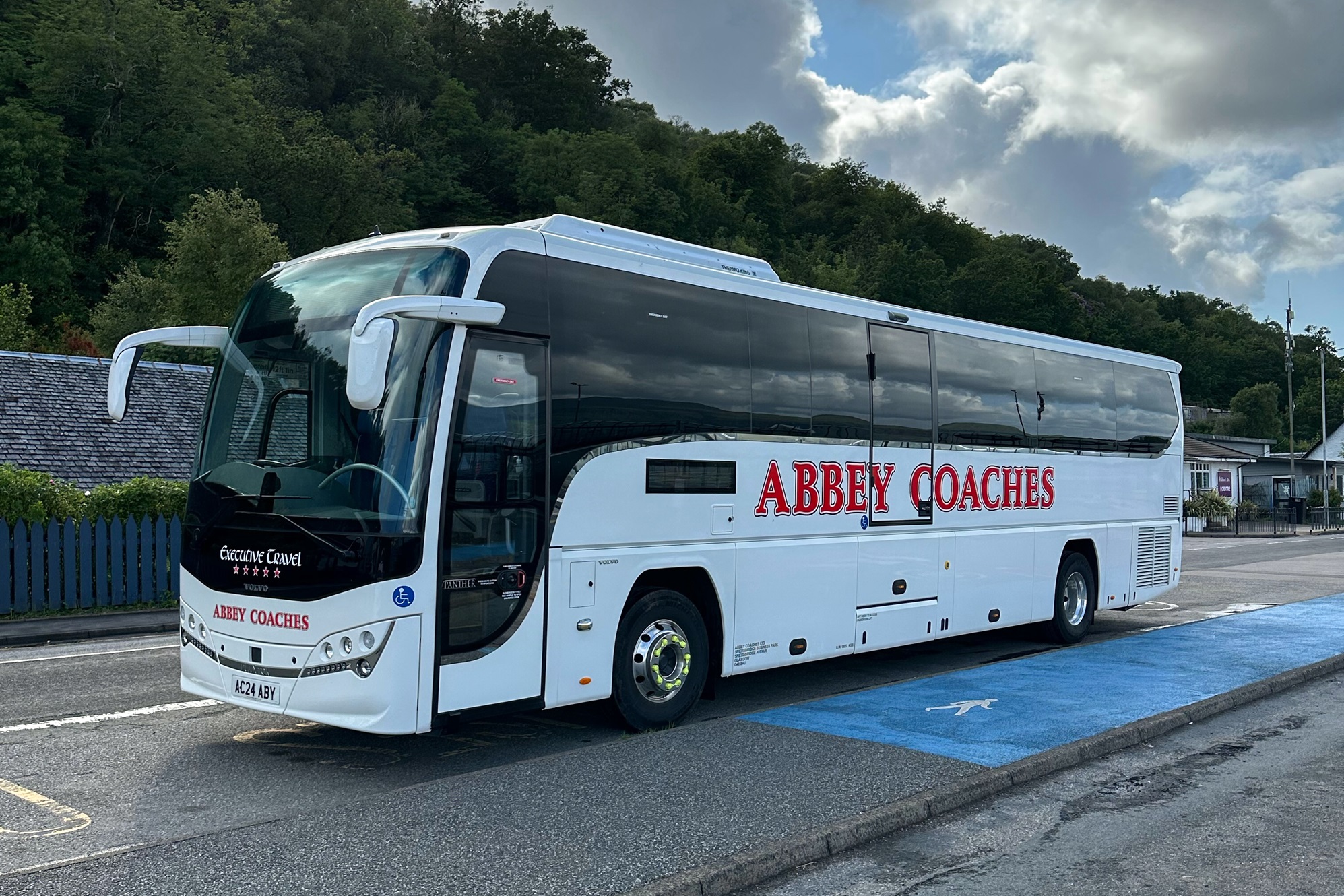 Volvo B8R Plaxton Panther for Abbey Coaches of Glasgow
