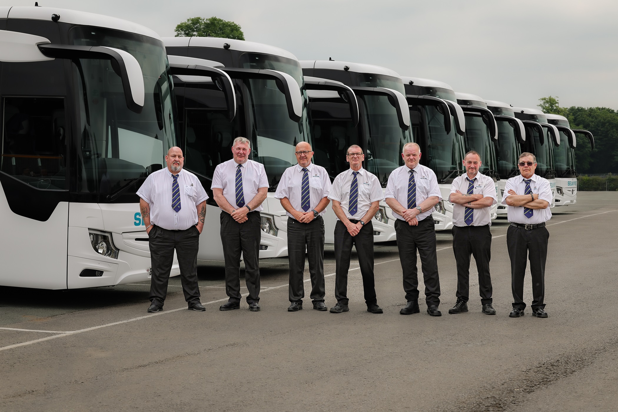 Selwyns Coaches drivers with coaches