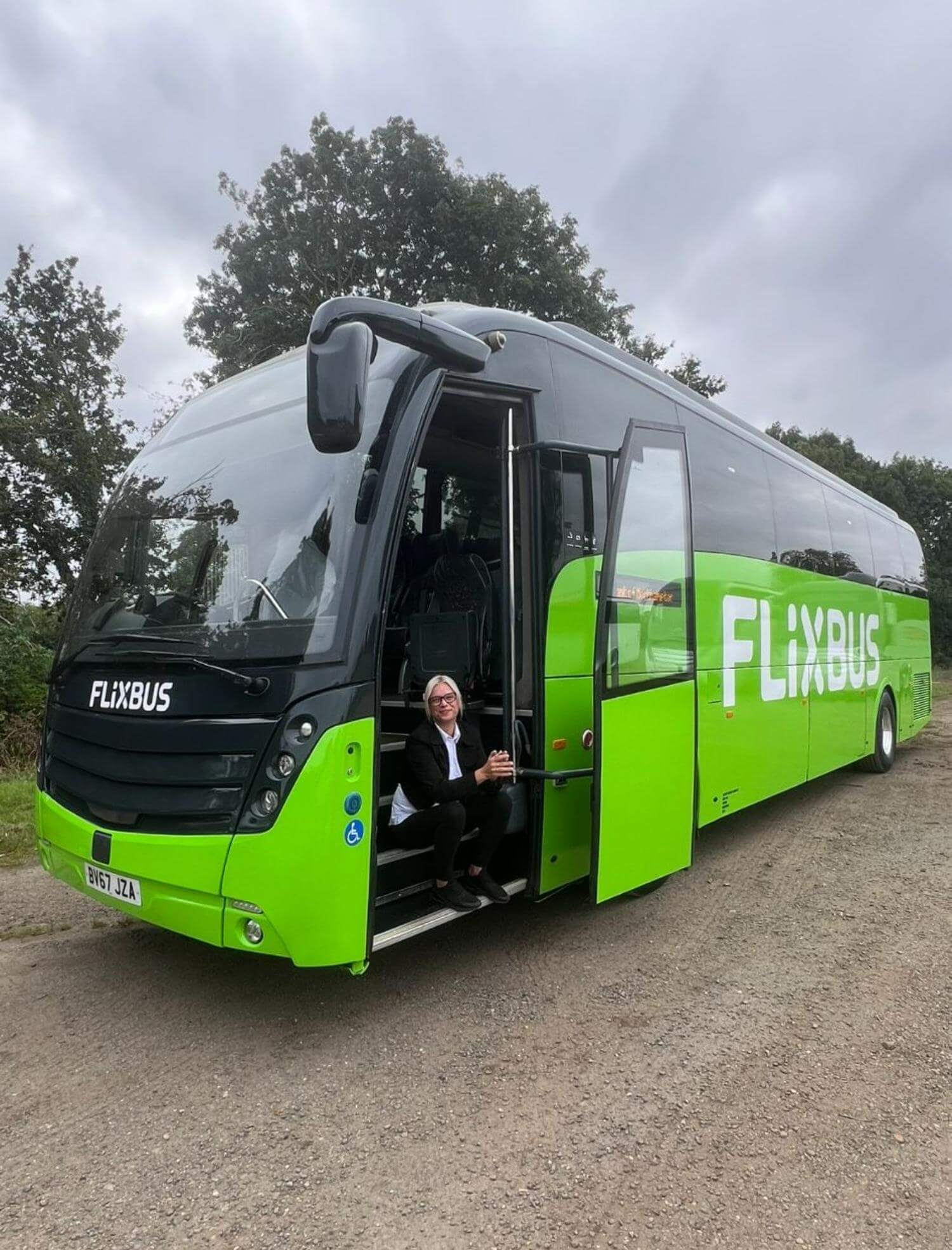 Vera Shears, Director of Chalfont Coaches, assigned herself to transport the business’s first FlixBus passengers recently