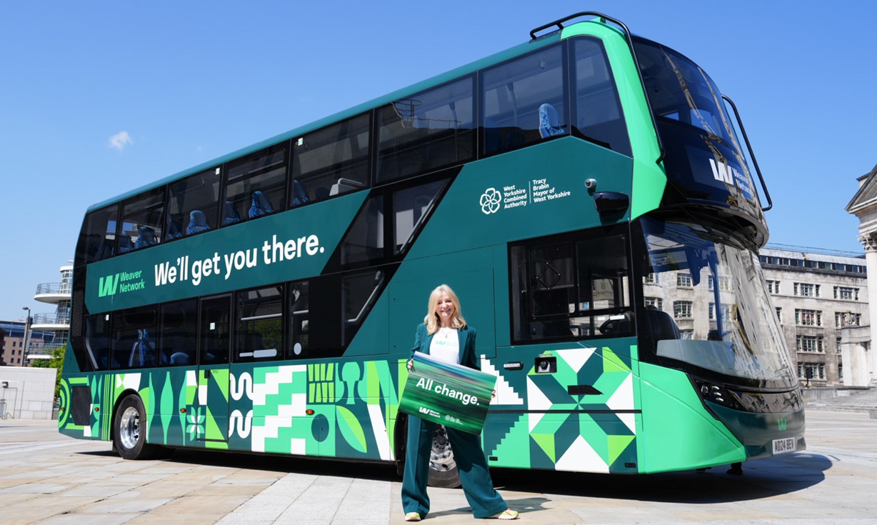 Weaver Network branding on bus in West Yorkshire