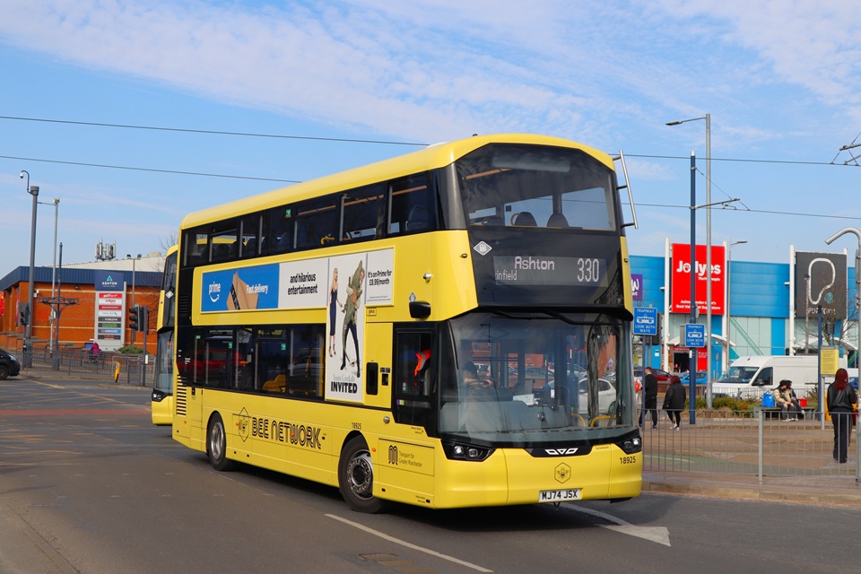 Bee Network bus in Greater Manchester